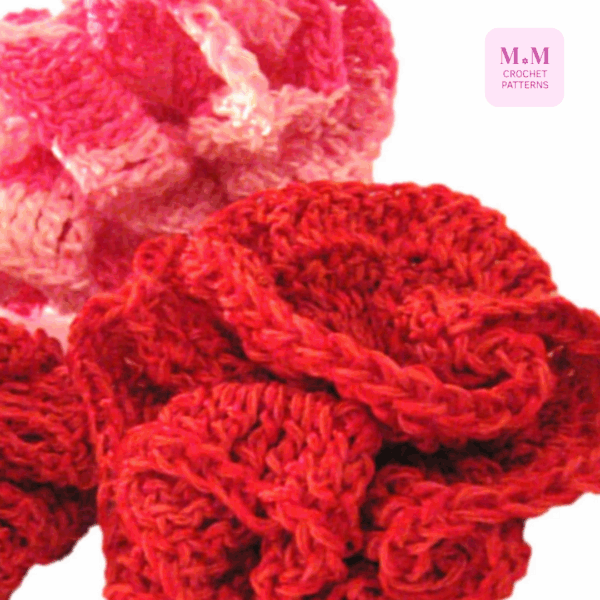 crochet red rose pattern