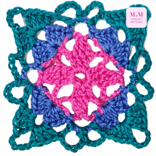 Granny square crochet pattern