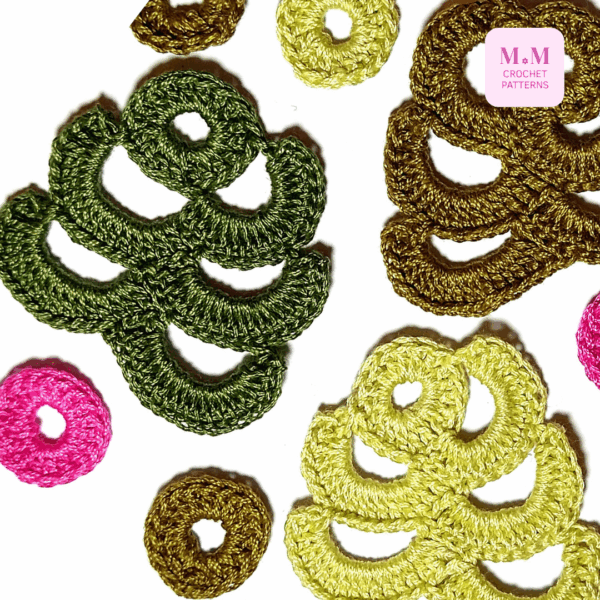 leaves crochet pattern monstera