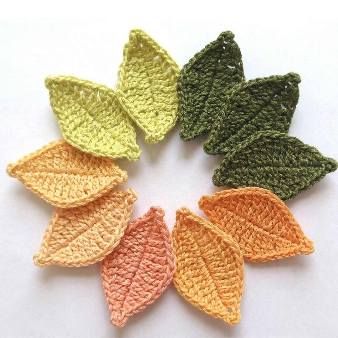 Free crochet leaf diagram