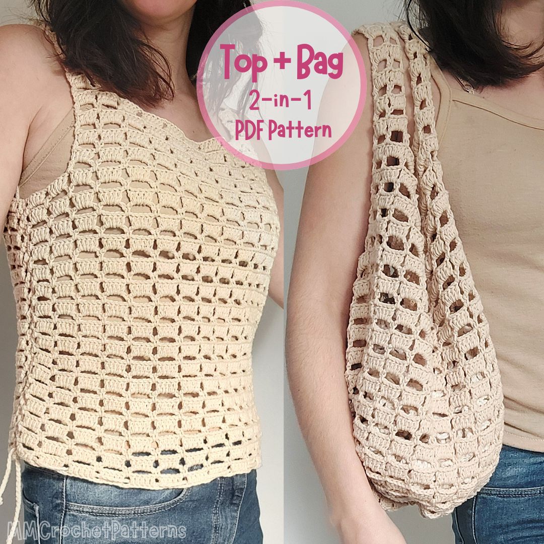 Convertible Top-to-Bag: A Unique 2-in-1 Crochet Design for Summer